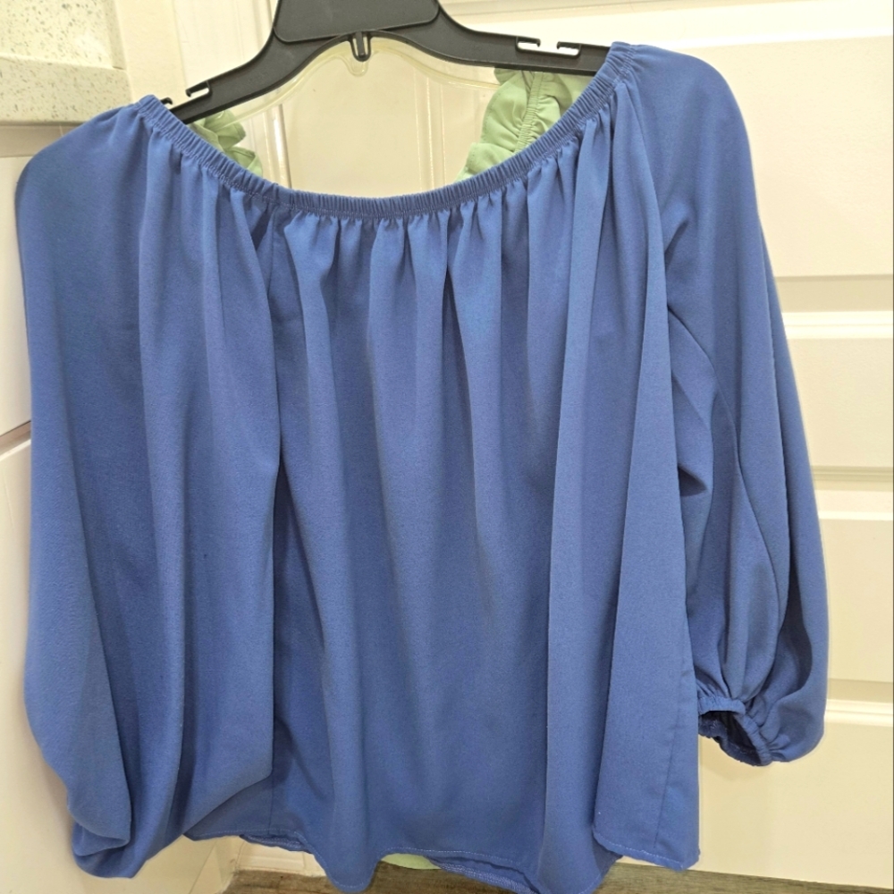 Elegant Blue Women's Top